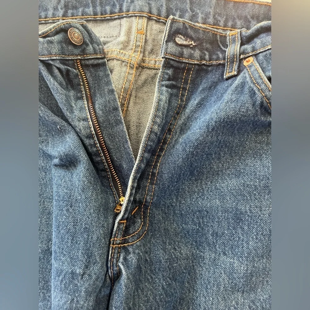 VINTAGE ORANGE TAB 509 LEVIS men's denim jeans 34'' 34'' made in USA zip fly